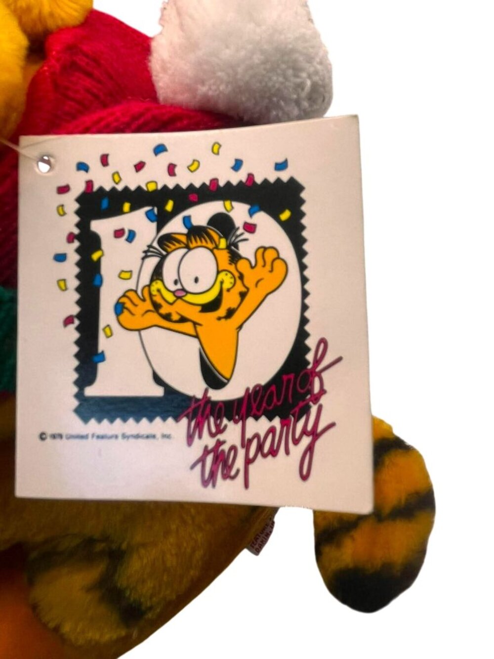Vtg New Old Stock Garfield 9"Plush "Shop Til You Drop" 1980s Dakin - Picture 7 of 13